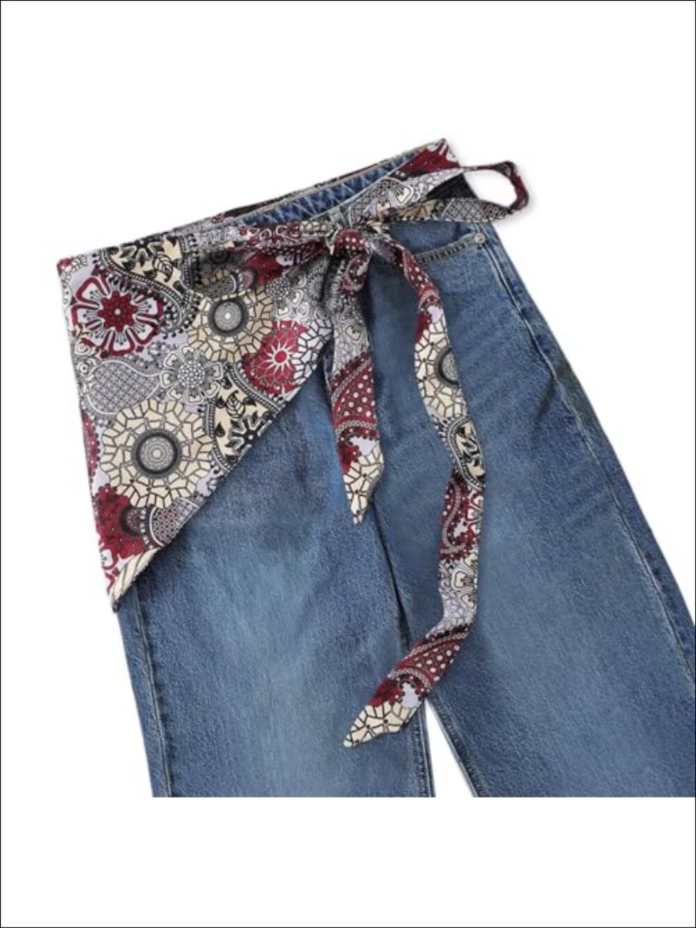 Long Satin Triangle Skinny Scarf Belt Boho Waist Sash Wrap for Dress Pants